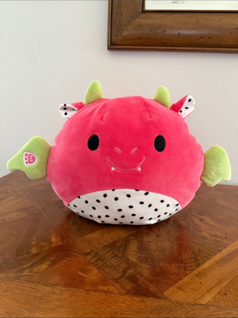 Build-A-Bear Pink and Lime Dragon Plush Accent Pillow